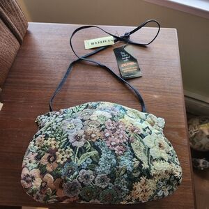 Daffodil Floral Tapestry Shoulder Bag NWT Made in USA